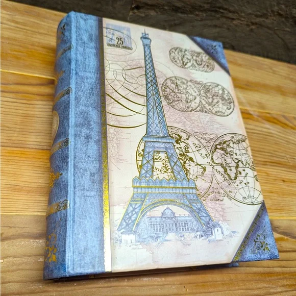Pair of decorative book keepsake boxes. Nature and Paris themed. - Picture 5 of 9